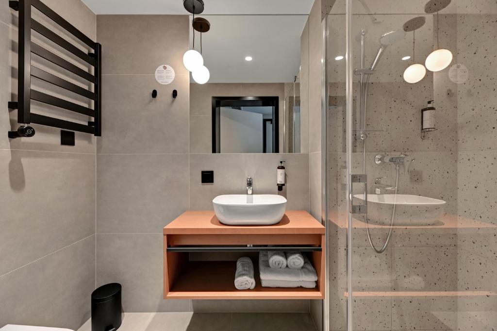 Koupelna v ubytování Hotel Milo Gdansk Airport