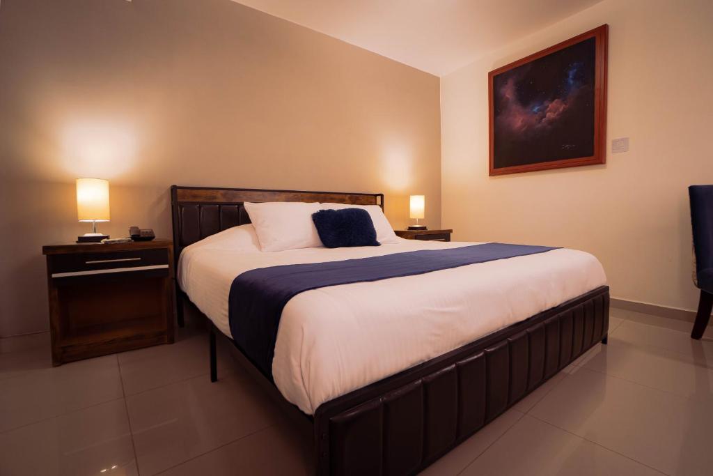 Postel nebo postele na pokoji v ubytování Hotel Quirasco