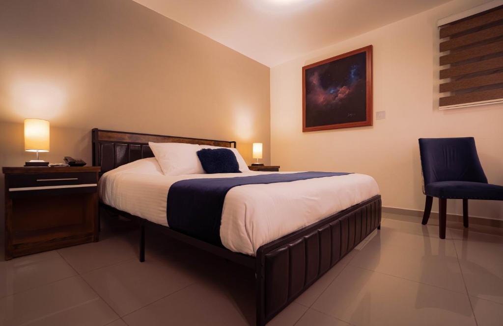 Postel nebo postele na pokoji v ubytování Hotel Quirasco