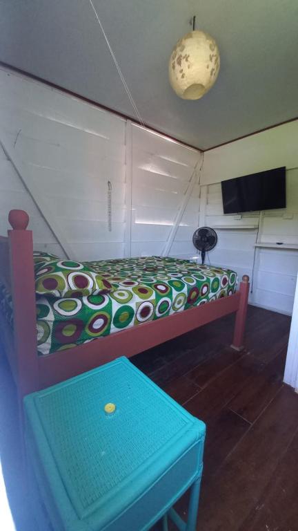 TV a/nebo společenská místnost v ubytování Backpackers Caribe Puerto Viejo