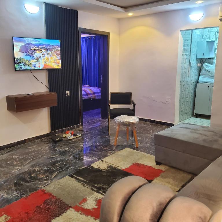 TV a/nebo společenská místnost v ubytování WELTONS Apartment BABA YUSUF
