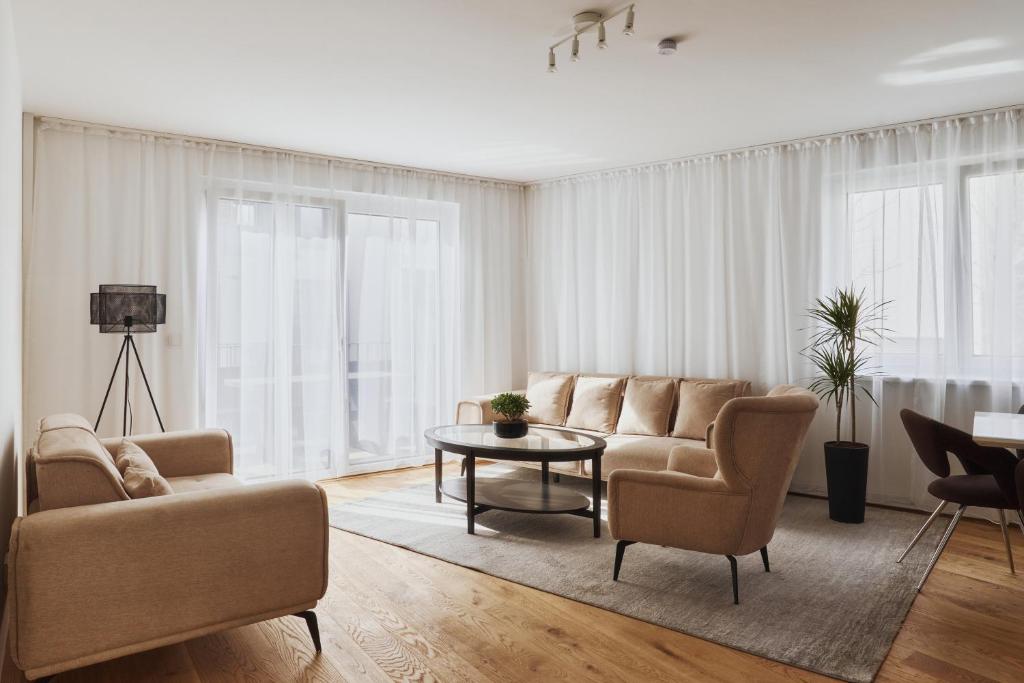 Symphony Apartments Vienna - Garden, Terrace and Grill - Resim 13