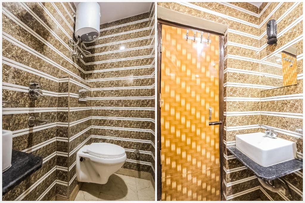 Koupelna v ubytování Hotel Silver Palace