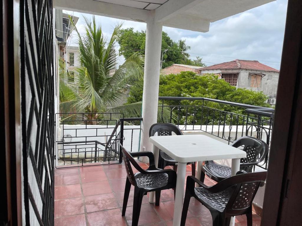 Balkón nebo terasa v ubytování Apartamentos Poseidon