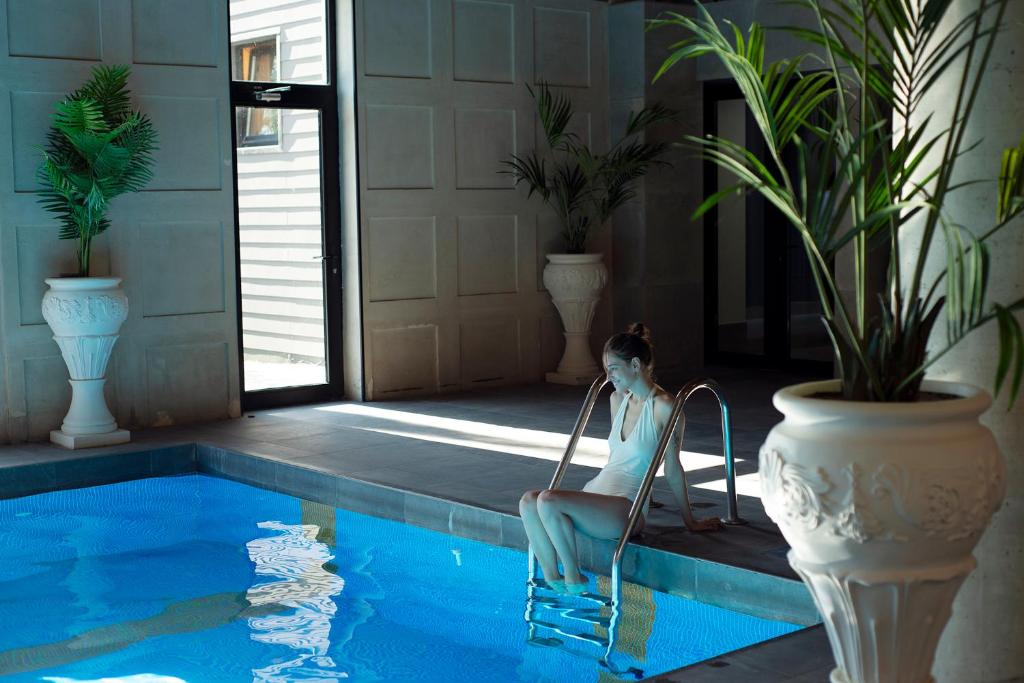 Bazén v ubytování Lopota Lake Resort & Spa nebo v jeho okolí