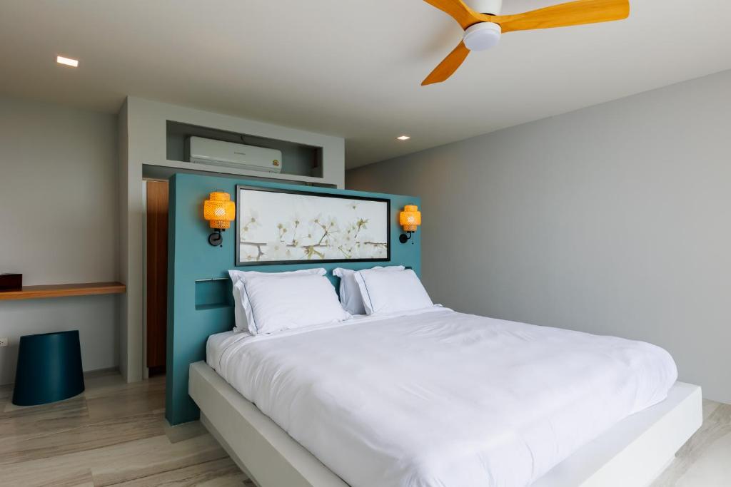 Postel nebo postele na pokoji v ubytování Serenity Villa piscine privée vue mer !