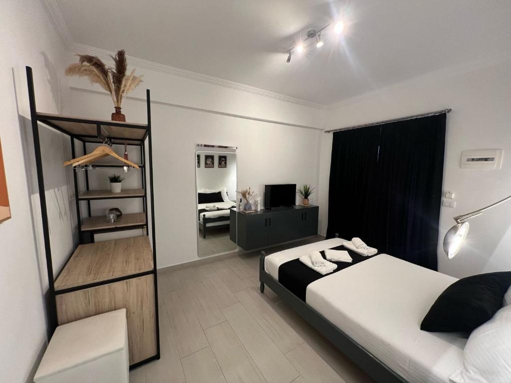 Postel nebo postele na pokoji v ubytování jericho rooms