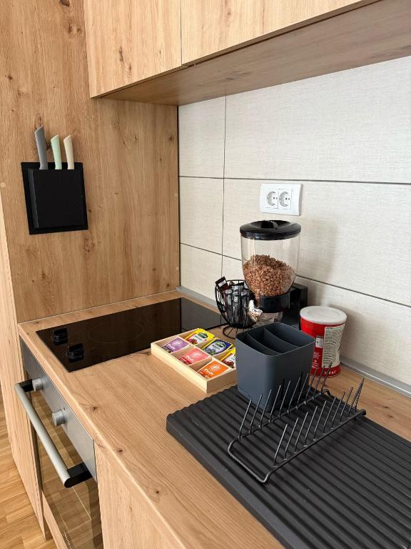 Kuchyň nebo kuchyňský kout v ubytování Royal apartmani Vrnjačka Banja