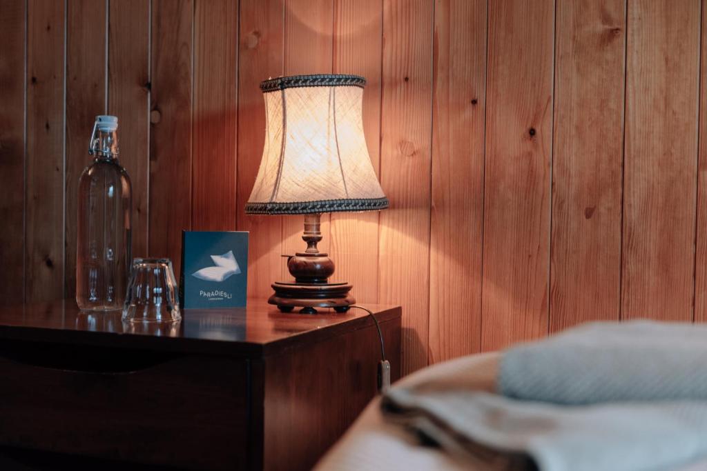 Postel nebo postele na pokoji v ubytování Landgasthof Paradiesli