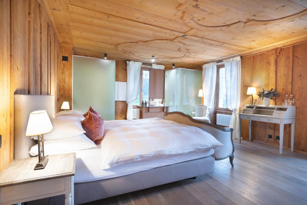 Postel nebo postele na pokoji v ubytování Château Salavaux