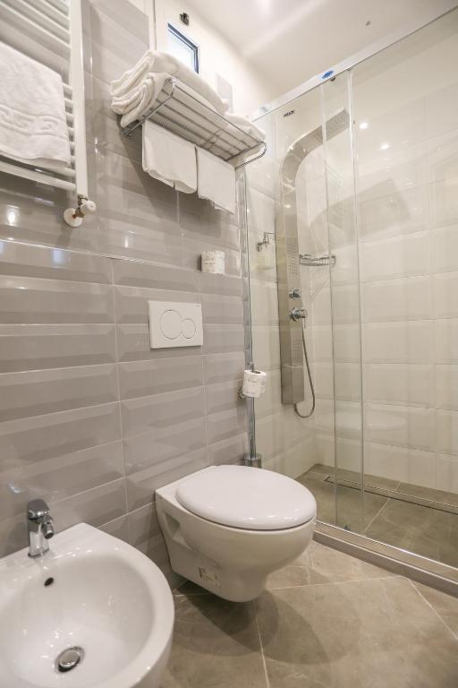 Koupelna v ubytování Hotel Gallia Palace