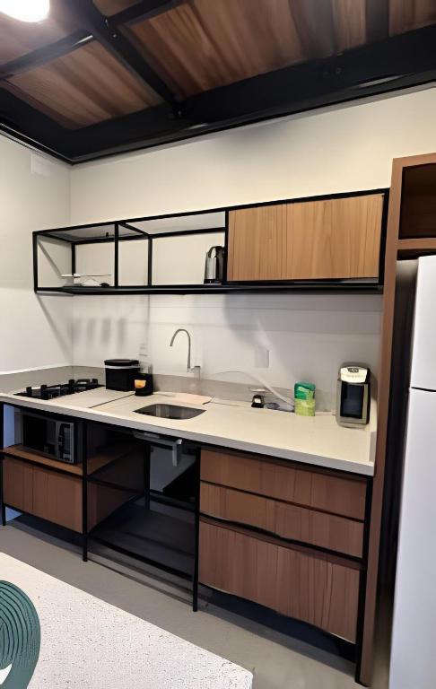 Kuchyň nebo kuchyňský kout v ubytování Amora Maria Residencial