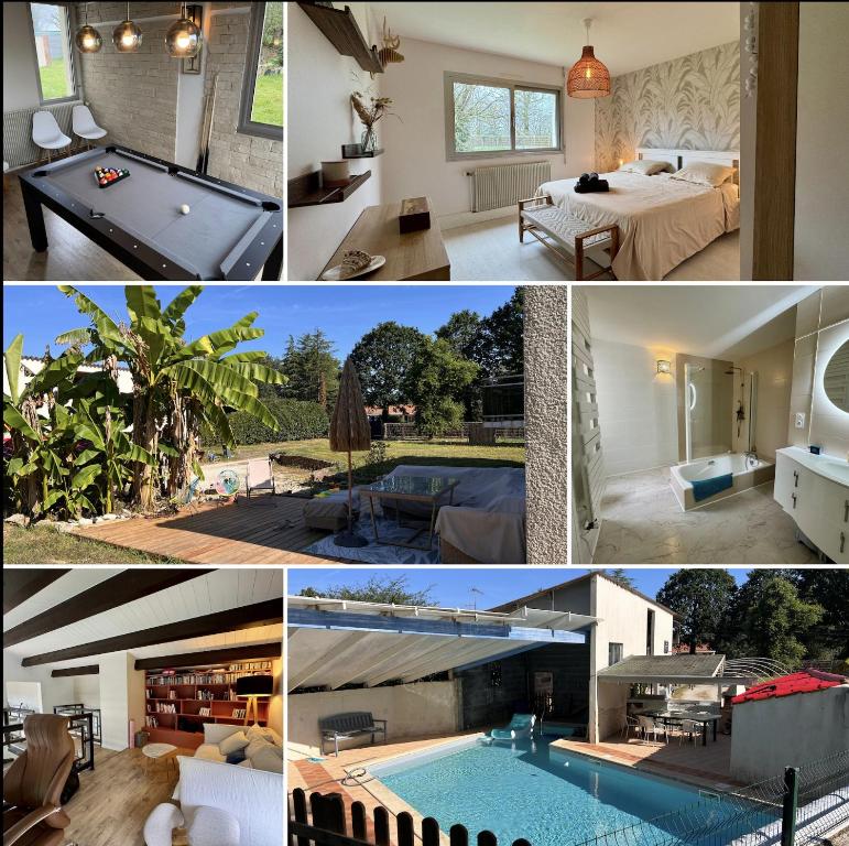 Afbeelding uit fotogalerij van La Villa - Piscine - Billard in Belleville-sur-Vie