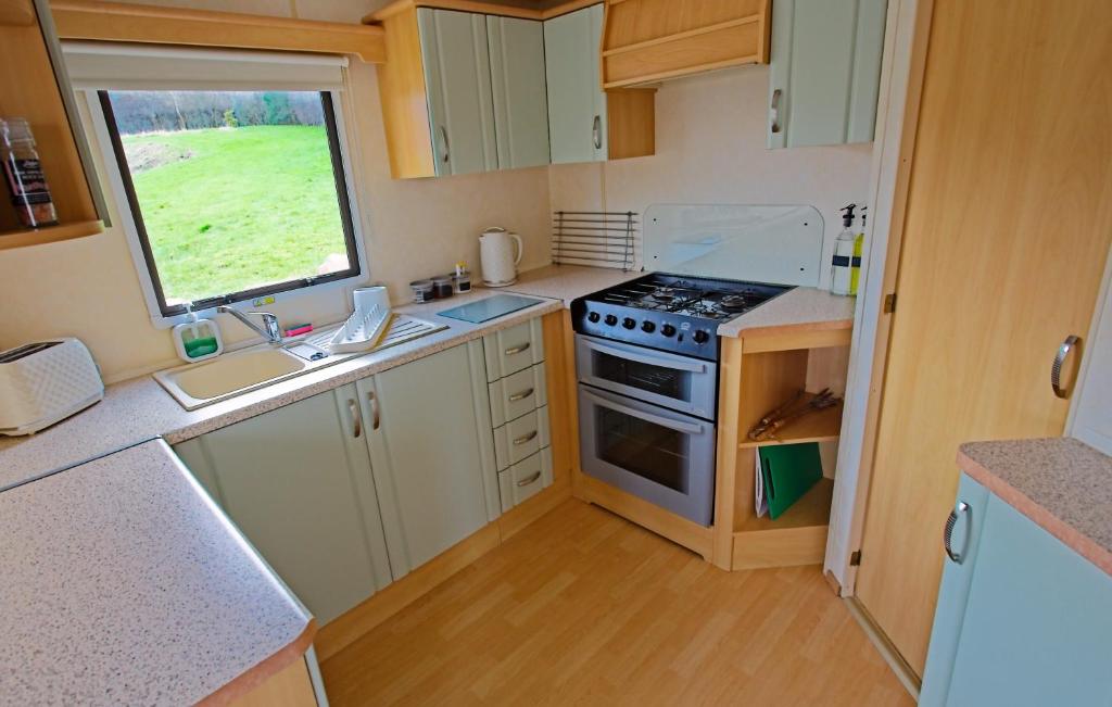Kuchyň nebo kuchyňský kout v ubytování Ella Rose Mobile Home