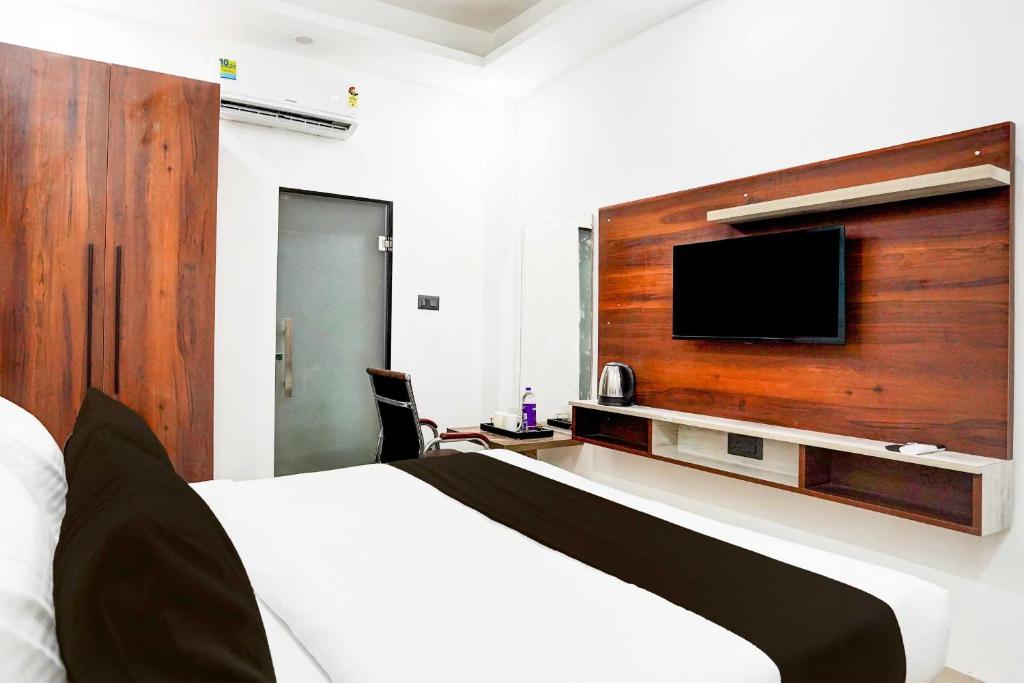 TV a/nebo společenská místnost v ubytování Hotel O Global
