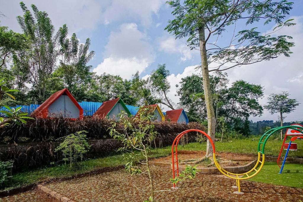 Zahrada ubytování Rainbow Glamping