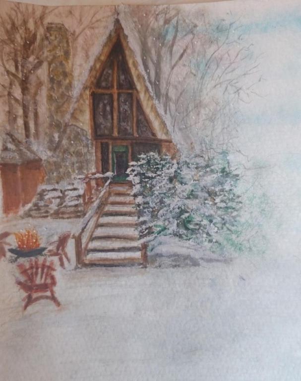 Mountain Springs Chalet- A Romantic Smoky Mountain Escape - Private Original A-Frame Chalet - access to Buckberry Creek, Mature Hardwood Forest, very close to Ober Gatlinburg, the Great Smoky Mountains National Park, and Downtown Gatlinburg in the Smokies photo