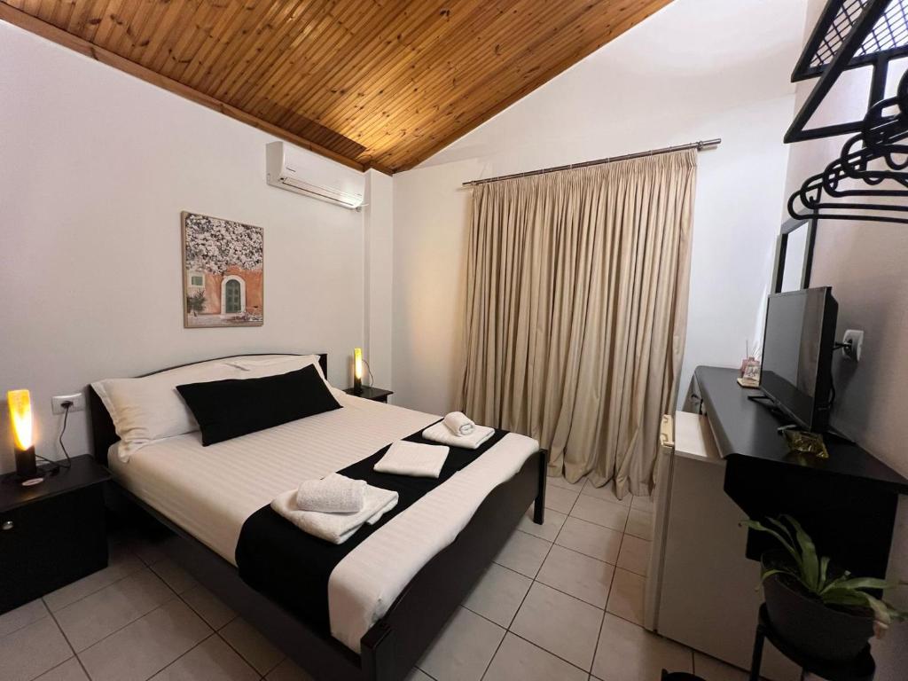 Postel nebo postele na pokoji v ubytování jericho rooms