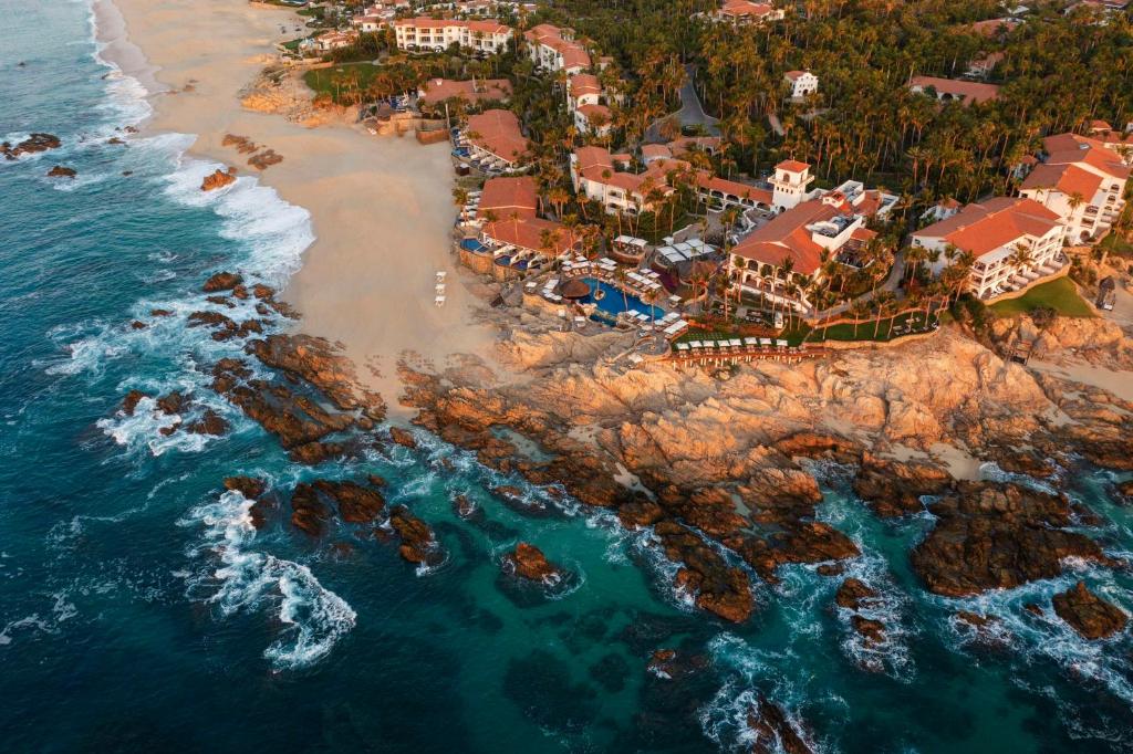 an aerial view of a resort on the ocean at One&Only Palmilla in San José del Cabo