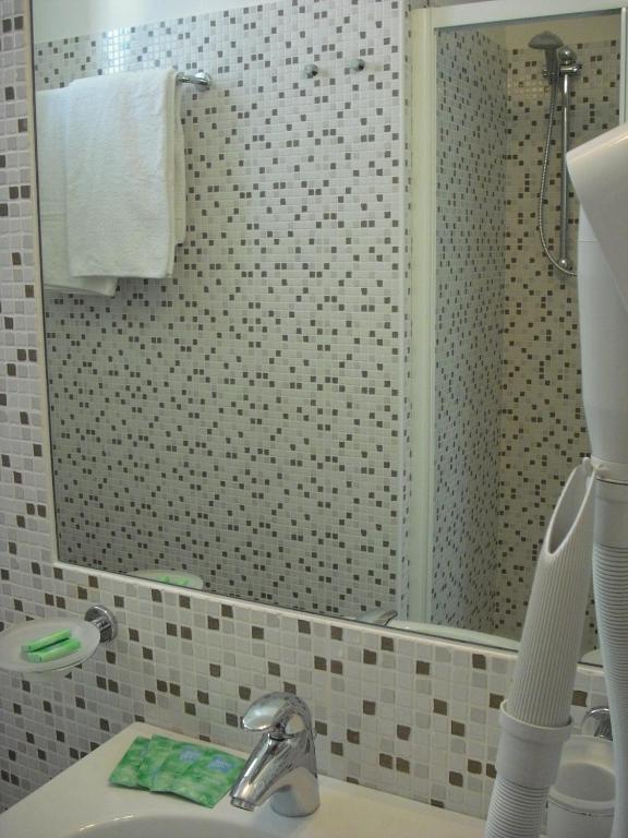 Koupelna v ubytování Hotel Belmar
