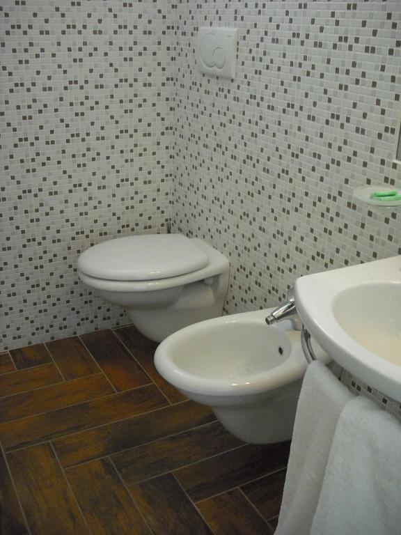 Koupelna v ubytování Hotel Belmar