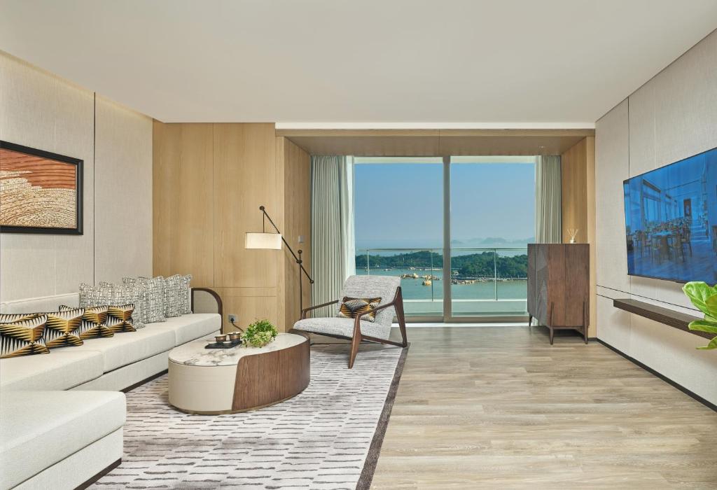 Posezení v ubytování Grand Ocean View Hotel Zhuhai