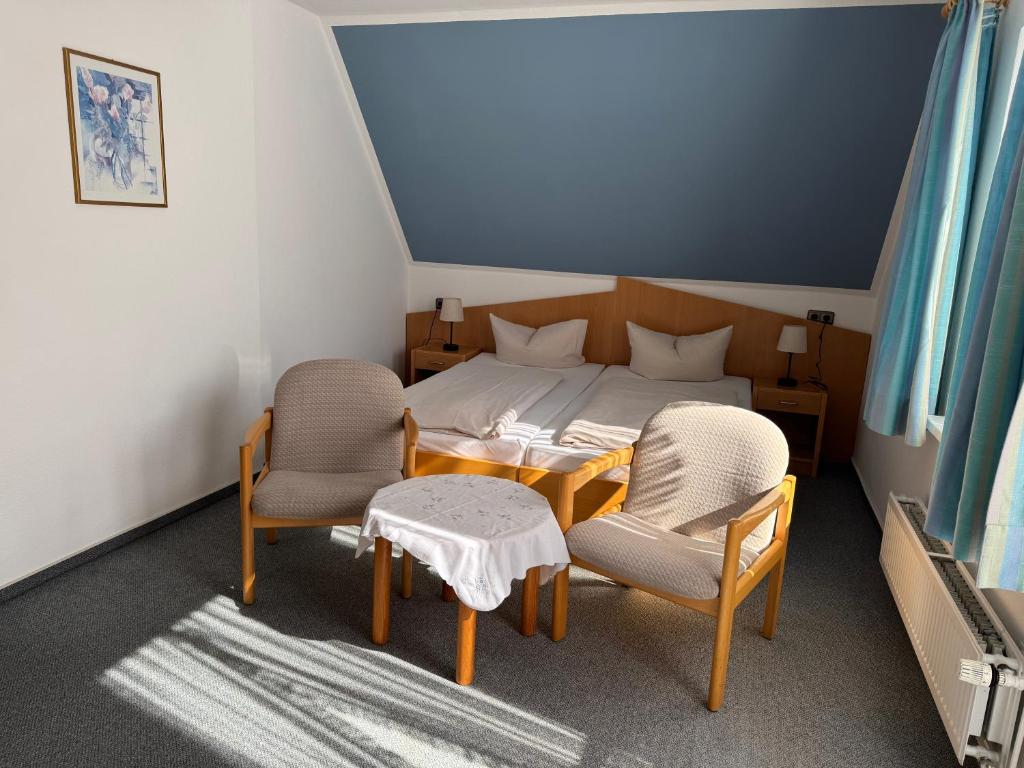 Postel nebo postele na pokoji v ubytování Undeloher Hof