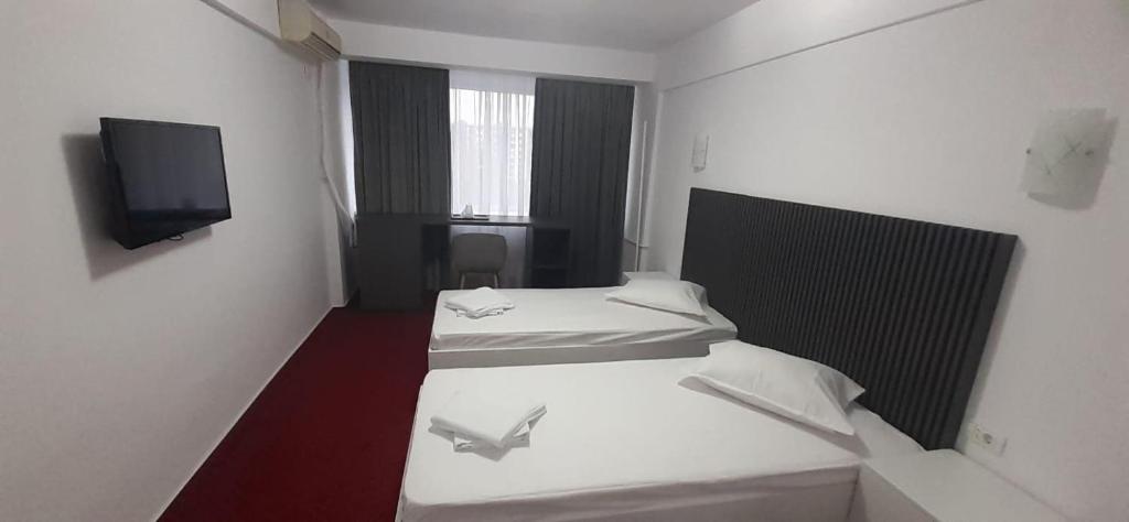 Postel nebo postele na pokoji v ubytování Hotel viilor