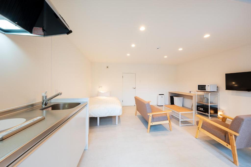 TV a/nebo společenská místnost v ubytování Hotel Meguri