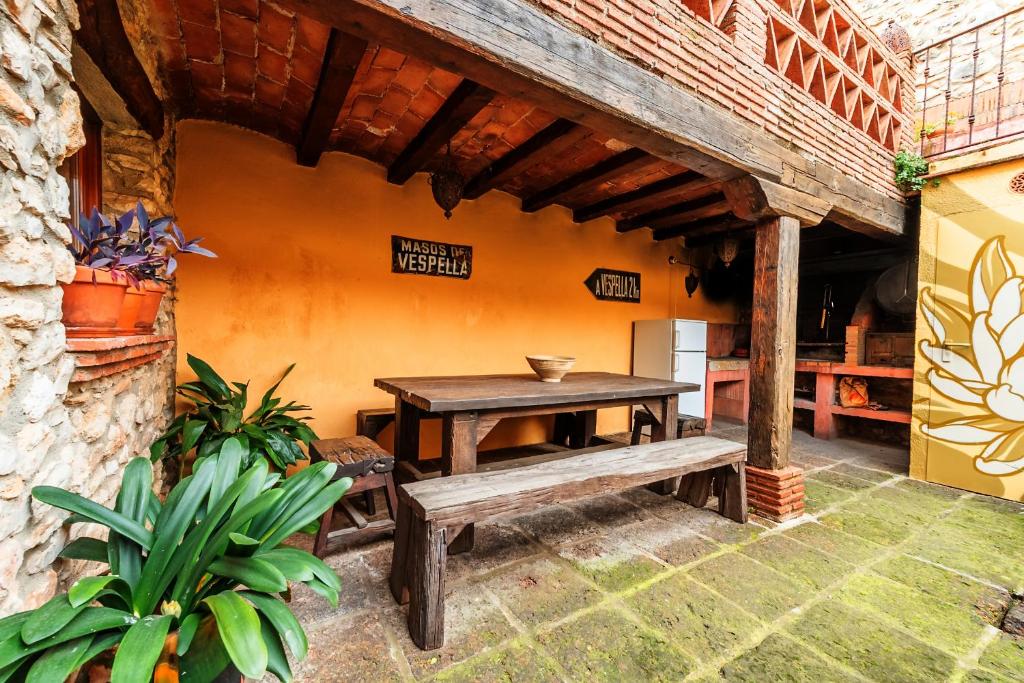 Patio alebo iná vonkajšia časť ubytovania Ca la petita den chinascas