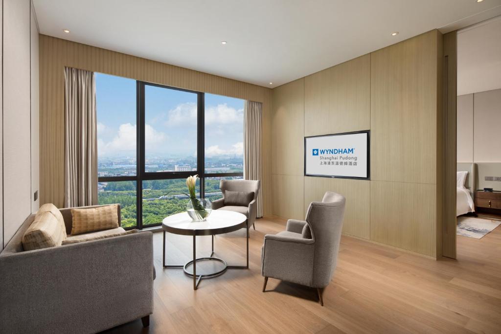 Posezení v ubytování Wyndham Shanghai Pudong