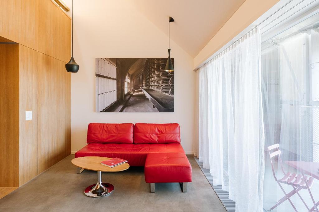 Area soggiorno di B2 Hotel Zürich