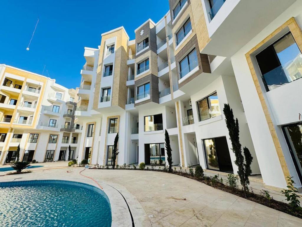 Bazén v ubytování Aqva infinity resort c102 nebo v jeho okolí