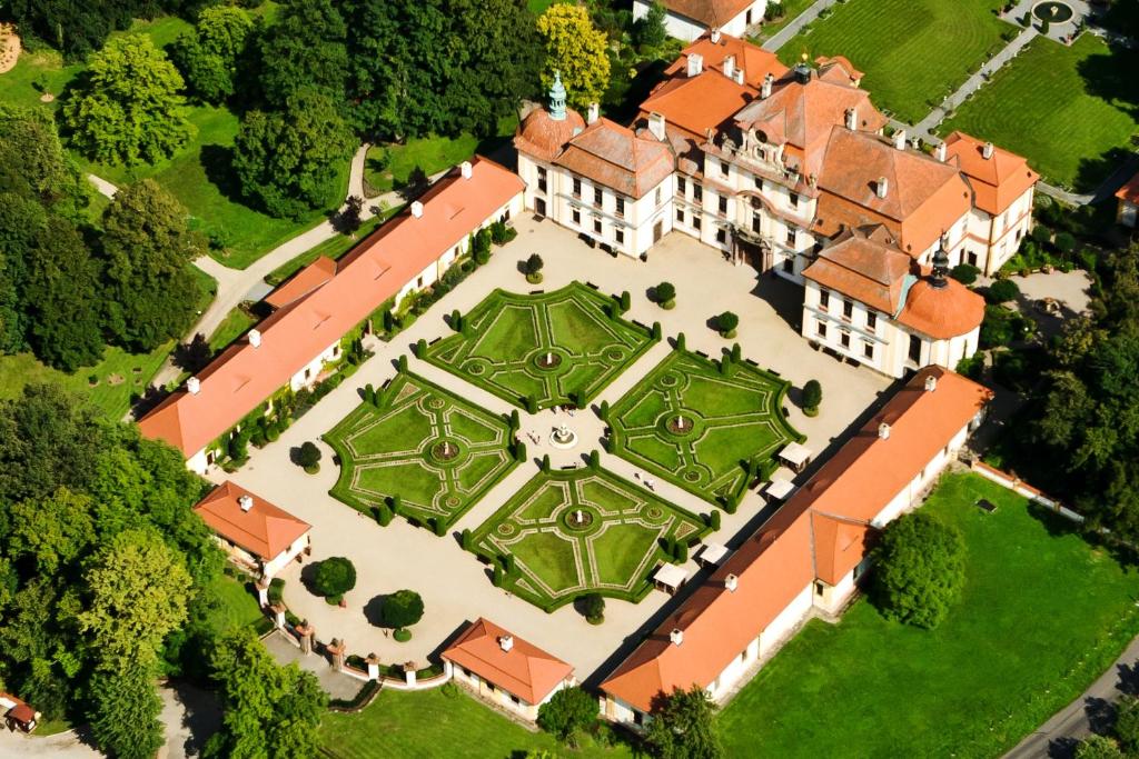 A bird's-eye view of Zámek Jemniště