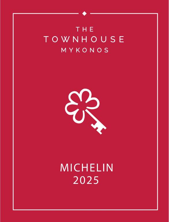 a poster for the townhouse mykonos with a clover at The TownHouse Mykonos in Mýkonos City