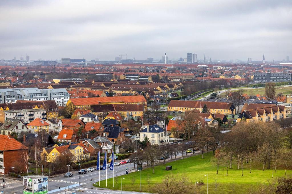 Nespecifikovaný výhled na destinaci Kodaň nebo výhled na město při pohledu z hotelu