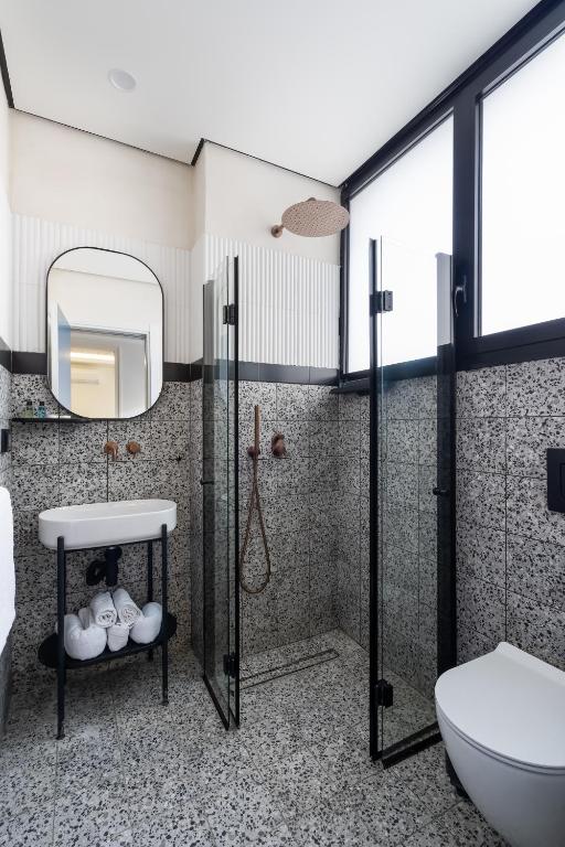 Koupelna v ubytování Mulan Hotel
