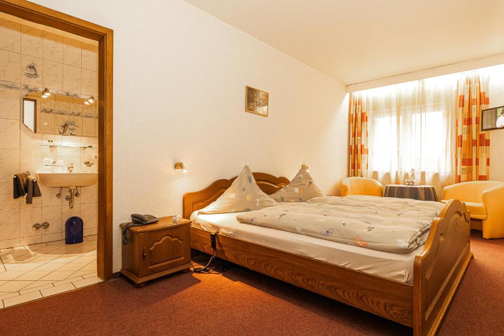 Postel nebo postele na pokoji v ubytování Gästehaus Strieth