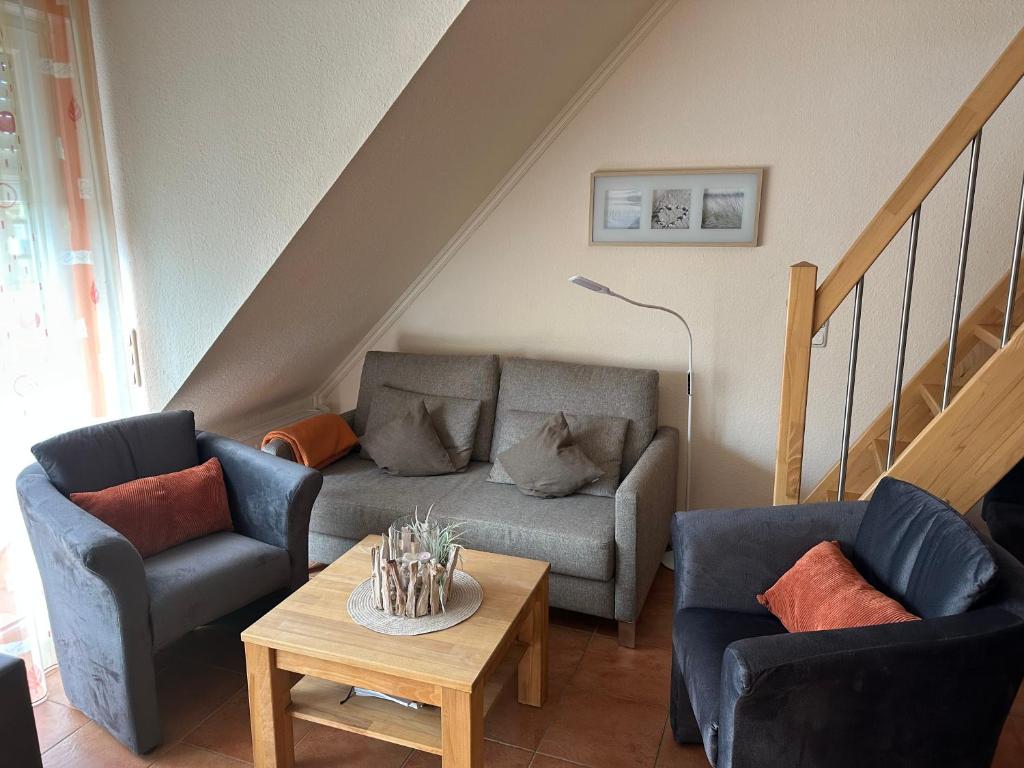 Χώρος καθιστικού στο Strandliebe