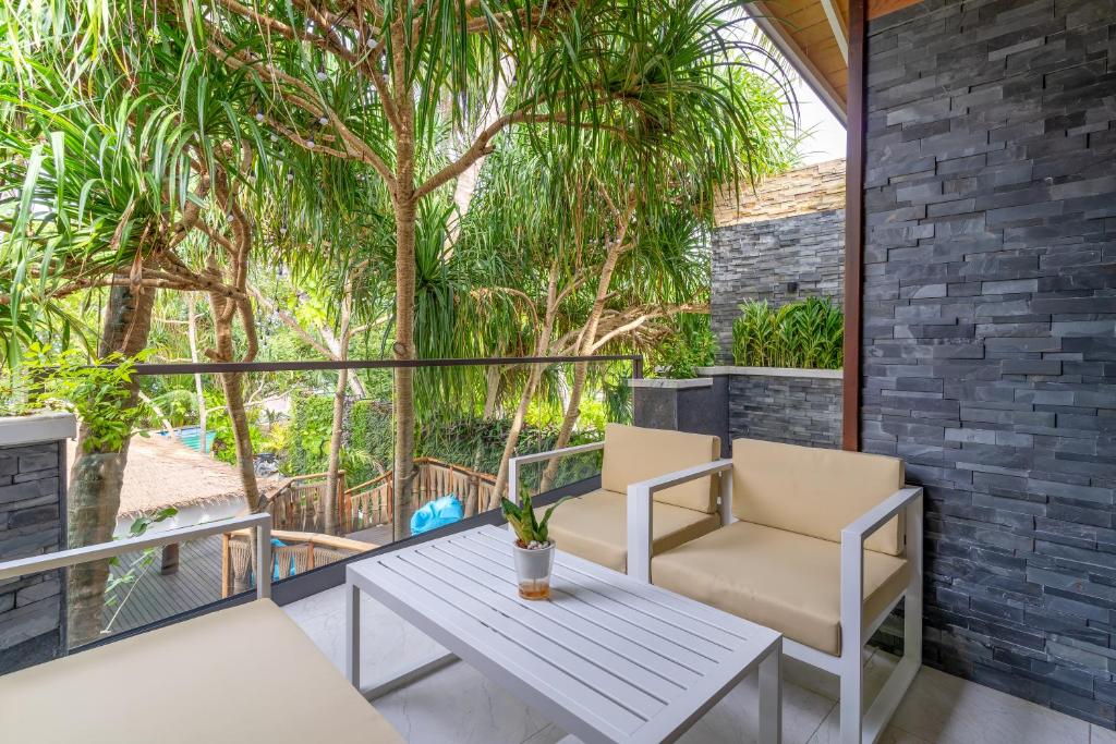 Balkón nebo terasa v ubytování ARIA Beach, Ukulhas