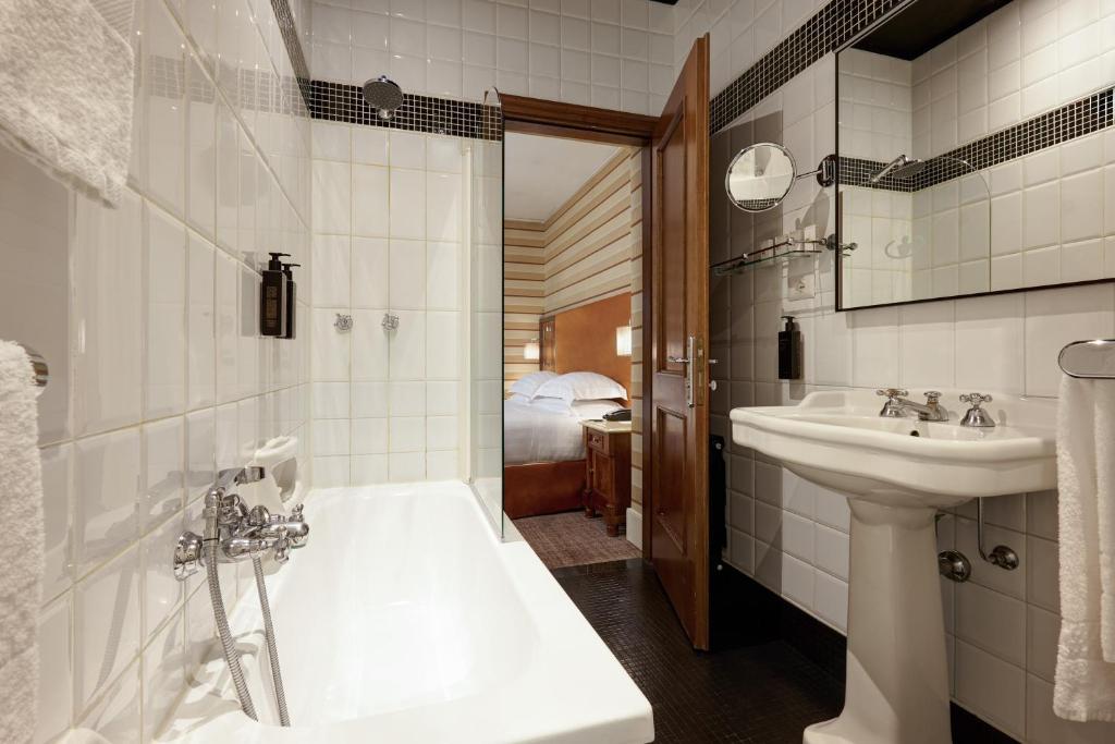 Koupelna v ubytování Hotel Mascagni
