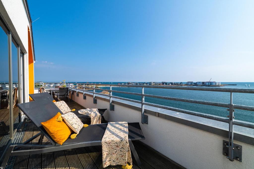 Ocean Queen Inn Ocean Queen- Penthouse, Balkon, Ostseeblick, Kamin, Olpenitz ...
