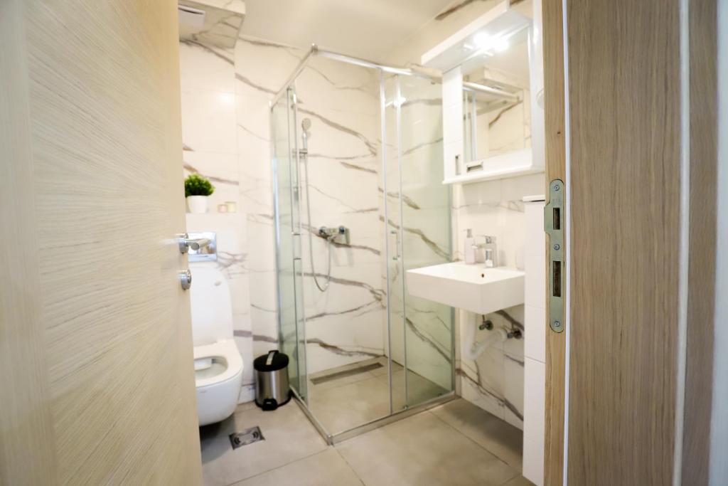 Koupelna v ubytování Apartman NN