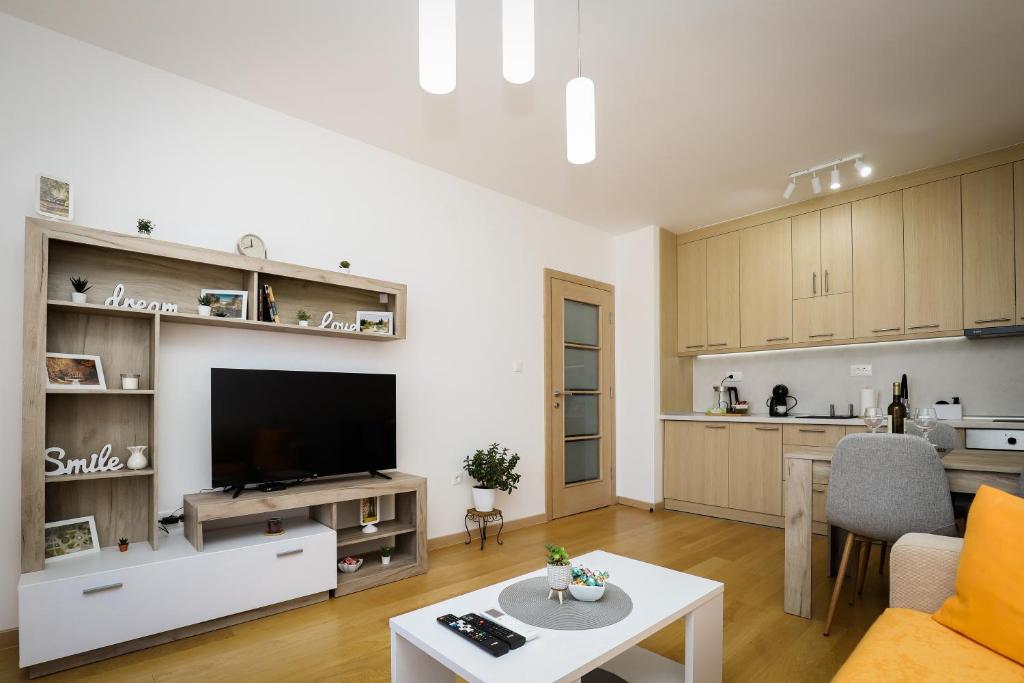 TV a/nebo společenská místnost v ubytování Apartman NN