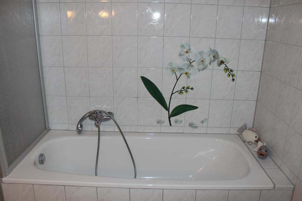 Koupelna v ubytování Gästehaus Kril