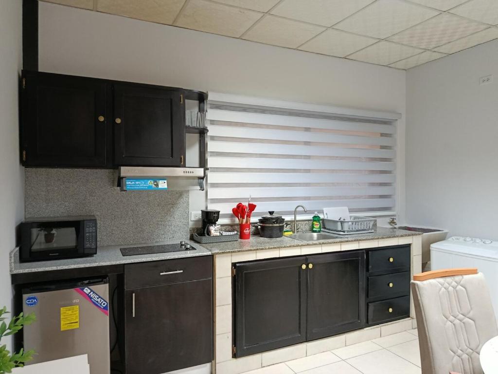 Kuchyň nebo kuchyňský kout v ubytování Apartamentos Marconela