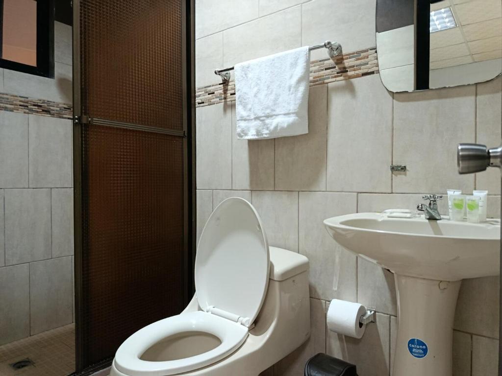 Koupelna v ubytování Apartamentos Marconela