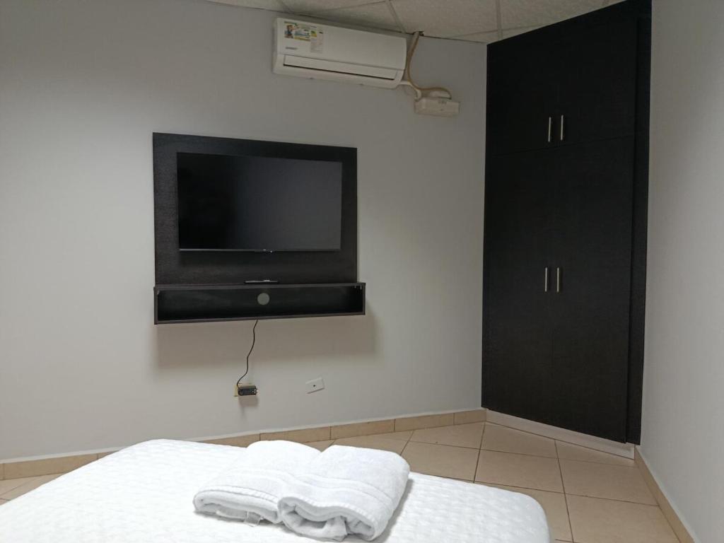 Postel nebo postele na pokoji v ubytování Apartamentos Marconela