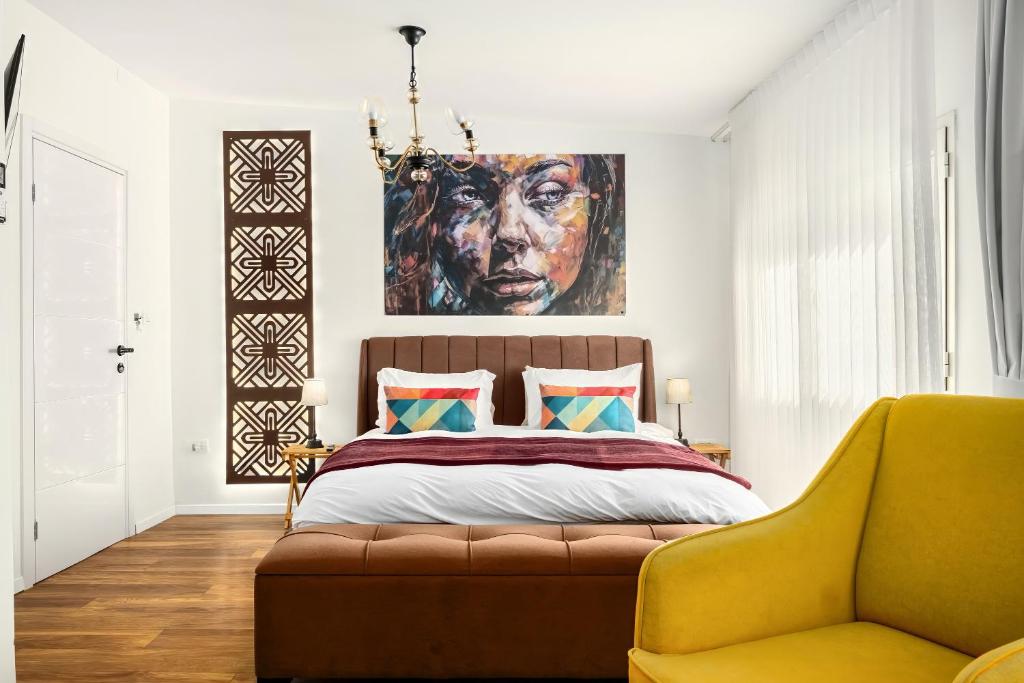 Postel nebo postele na pokoji v ubytování One Apartments TLV