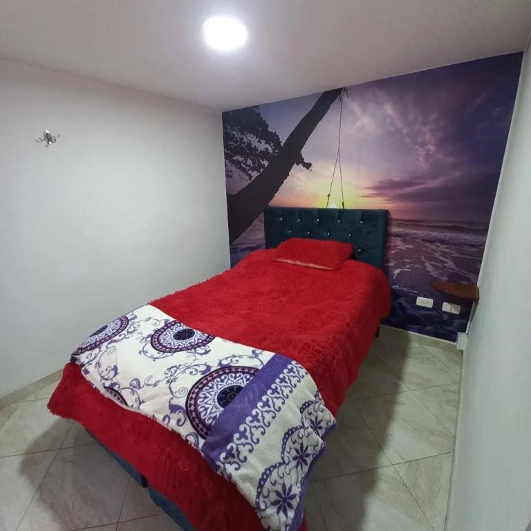 Postel nebo postele na pokoji v ubytování Hospedaje la Magia de Zipaquirá